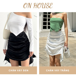 Chân Váy Lụa Dài Mie có dây rút tự điều chỉnh được độ dài của váy chất liệu Lụa mát đứng form dáng ONHO
