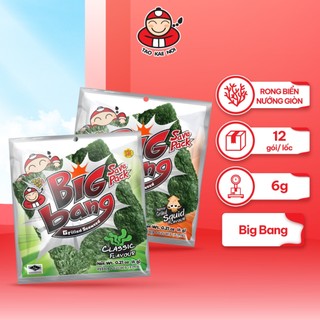 [MUA 1 LỐC TẶNG 1 GÓI SACHI PHỦ VỊ] Snack Rong Biển Ăn Liền Thái Lan Taokaenoi BIG BANG