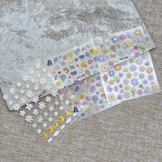 Sticker Hoa dán móng nổi 5D chuyên dùng làm nail mã MO