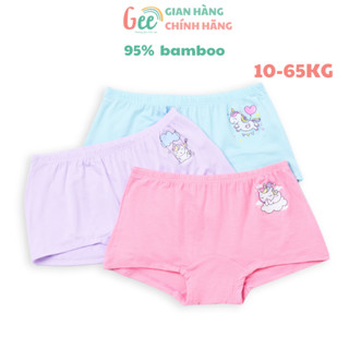 Set 3 Quần Đùi Mặc Váy Bé Gái Sợi Tre Gee, Chip Đùi PONY Mặc Váy Hoạt Hình Dễ Thương Thấm Hút Mềm Mịn, Kháng Khuẩn