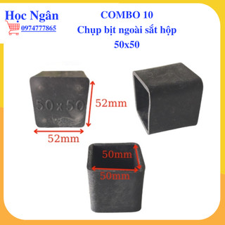 Combo 10 Chụp bịt cao su ngoài sắt hộp 50x50
