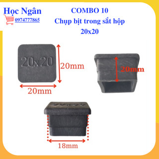 Chụp bịt cao su trong sắt hộp 20x20 Combo 10 cái