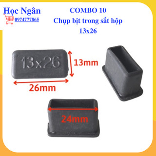 Combo 20 Bịt Nhựa trong sắt hộp 13x26