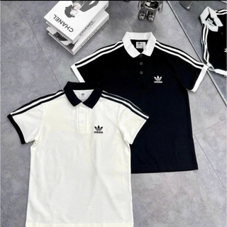 Áo polo adidas chất liệu poly cá sấu phối sọc vai thoáng mát - áo polo nam nữ adidas cao cấp hottrend 2024 mới nhất