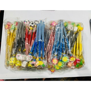 Bịch 40 bút chì gỗ đầu tẩy hoạt hình, hình thú dễ thương ngộ nghĩnh, quà tặng học sinh cute