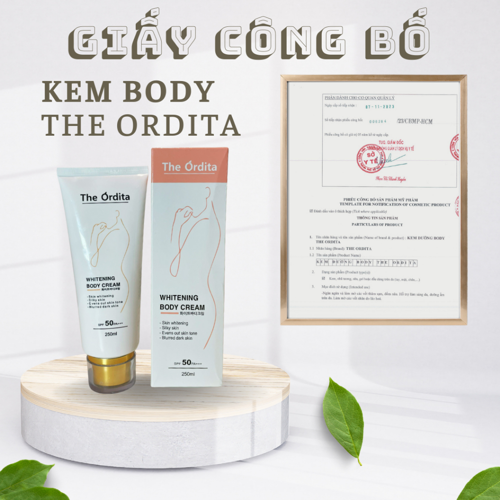 Kem  dưỡng trắng body The Ordita