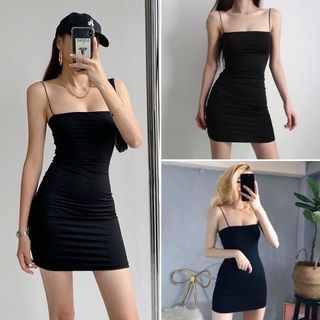 Váy 2 dây body đầm ôm đầm dài ôm body 2 dây sợi bún tôn dáng sexxy V131 LOZADO