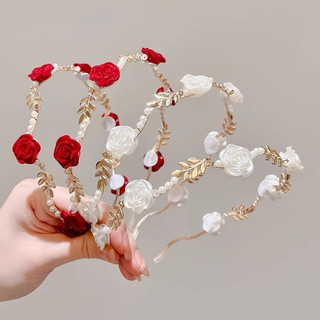 Bờm cài tóc hoa hồng phong cách tiểu thư lila bomrose33