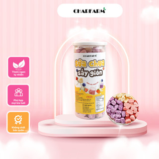 Sữa chua sấy lạnh giòn công nghệ sấy thăng hoa Hũ PET 1000ml không đường, vị trái cây CHARFARM