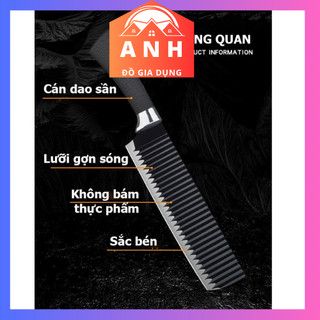 Dao thái thịt nhật lưỡi gợn sóng bằng thép siêu bén