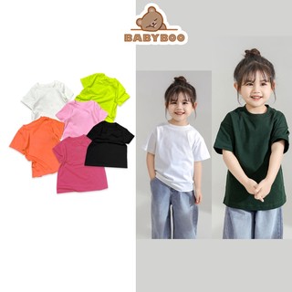 Áo Thun Bé Gái Bé Trai Kiểu Dáng Basic Cotton 4 Chiều,Mềm Mát - BabyBoo