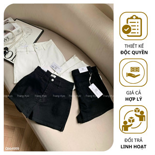Quần Short Jean Thiết Kế TRANG KYO, Quần đùi nữ co giãn Hàng Quảng Châu cao cấp QBB4959