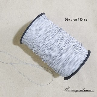 Dây thun, chun tròn co giãn 0.7-1mm, dây thun kim tuyến 1.8- 2mm