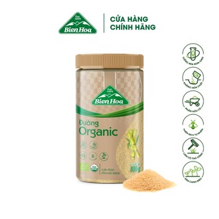 Đường Organic Biên Hòa hũ 800g/hủ