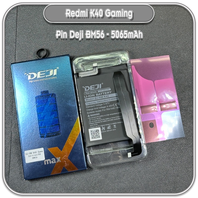 Thay pin cho máy Redmi K40 Gaming, Deji BM56 5065mAh hàng nhập khẩu