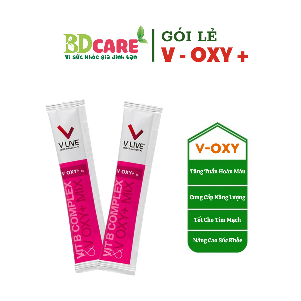 Gói Lẻ V Oxy+ Vlive Thực Phẩm Dinh Dưỡng Bảo Vệ Sức Khỏe Giúp Tăng Khả Năng Hấp Thu Oxy Của Tế Bào B