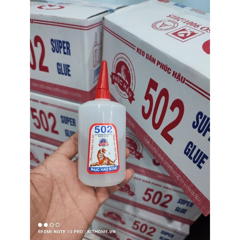 Keo 502, (1 LỌ) KEO con voi 502 chai lớn, keo 502 PHÚC HẬU D125 siêu dính, thể tích 150 ml