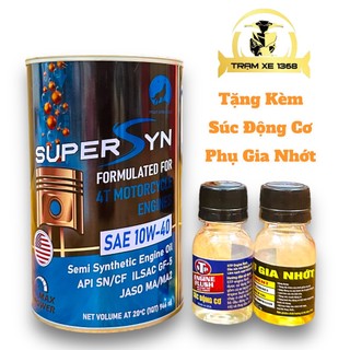 Combo nhớt super syn có kèm súc động cơ và phụ gia nano dùng cho mọi loại xe máy