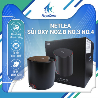 Máy sủi Oxy Netlea cao cấp siêu êm, 2 vòi, sủi khí tối đa, sủi tích điện có sẵn dây sủi, 2 đá sủi