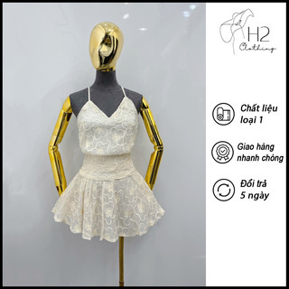 [HÀNG THIẾT KẾ/ Ảnh thật] Váy yếm hoa dáng ngắn 2024 - #H2_Clothingg