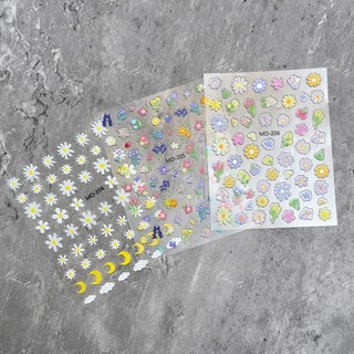 Sticker Hoa dán móng nổi 5D chuyên dùng làm nail mã MO