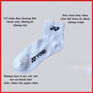 Tất thể thao yonex trắng cổ ngắn,hàng cao cấp chính hãng