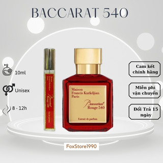 Nước Hoa Unisex Baccarat Rouge 540 Chiết 10ml -  FoxStore