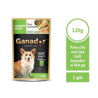Pate Ganador cho Chó mọi lứa tuổi - 120g - thịt gà thật và rau củ