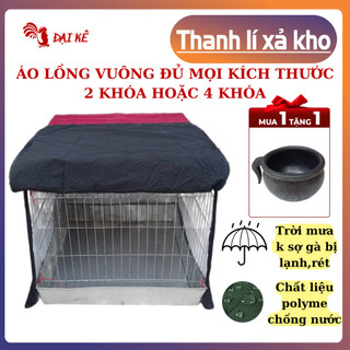 [TẶNG QUÀ] Áo Lồng Vuông giá rẻ,đủ mọi kích thước cho gà, chim đủ khóa chống mưa, chống muỗi, chống lạnh, chống rét