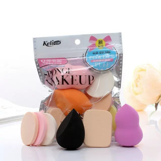 Bộ set 6 bông mút đánh phấn trang điểm Keli