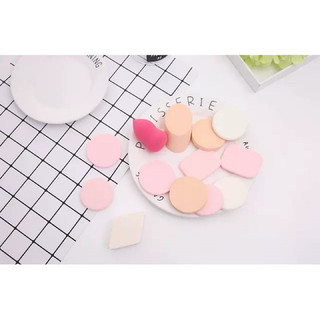 Bộ set 6 bông mút đánh phấn trang điểm Keli