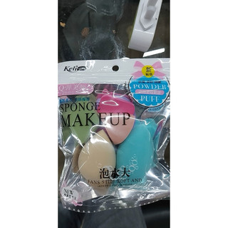 Bộ set 6 bông mút đánh phấn trang điểm Keli