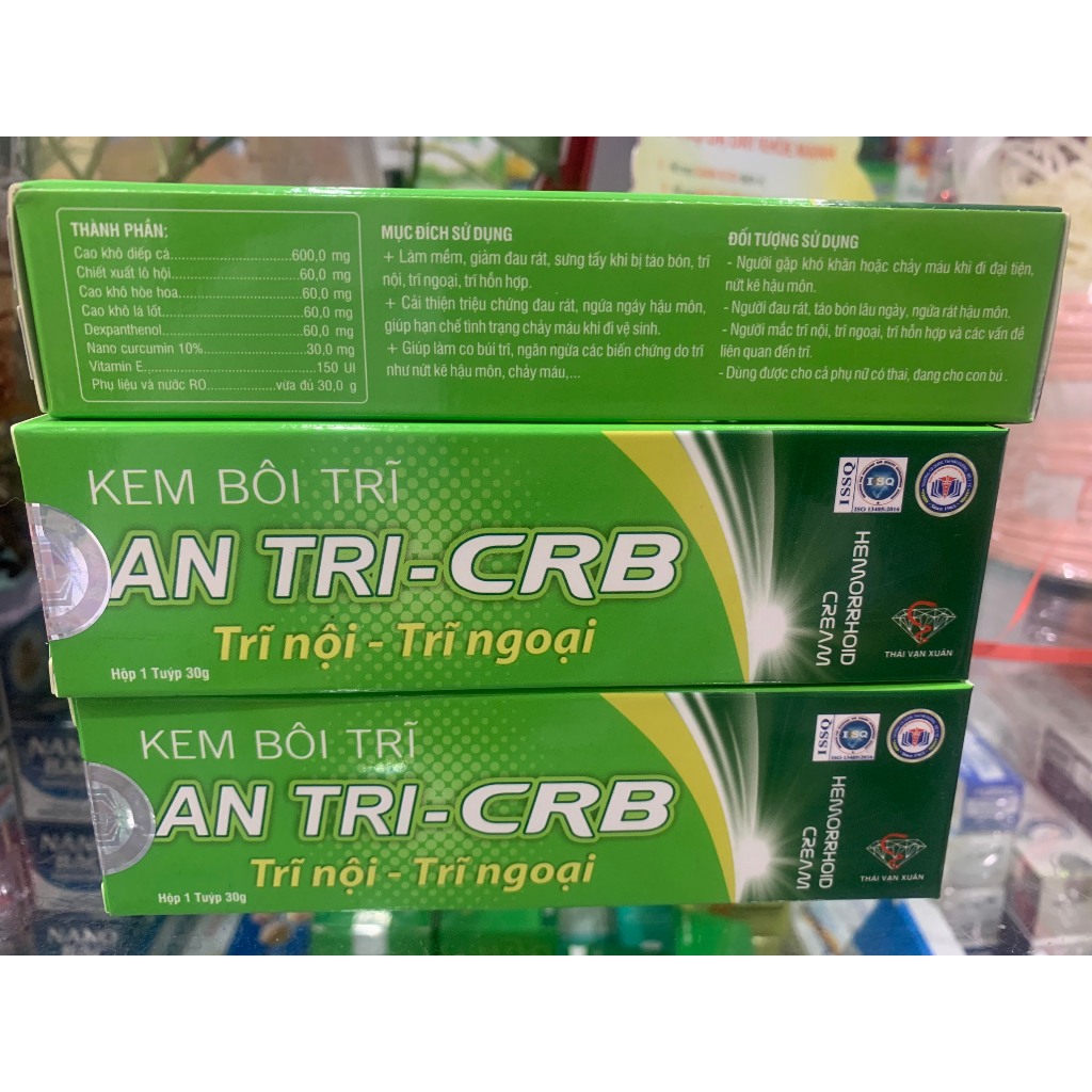 Kem bôi trĩ nội, trĩ ngoại thảo dược CRB giúp giảm đau rát, co búi trĩ hiệu quả
