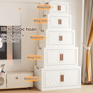 Không cần lắp đặt Nâng cấp cao cấp dày hơn,gấp gọn tủ nhựa Trắng dành cho em bé để đồ chơi,tủ đựng đồ trong nhà bếp