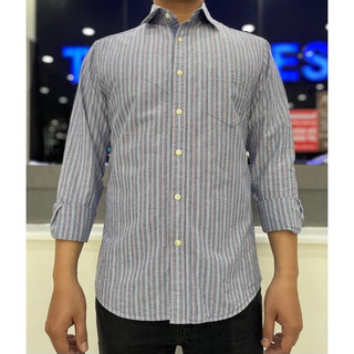  #The Blues - Áo Somi Nam Tay Dài Sale MS120 PVH Sọc dọc #BLUE EXCHANGE#. 