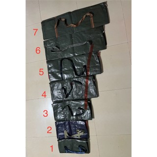 Túi bạt có 2 dây kéo - màu rêu