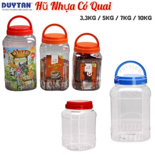 🍀 Hủ nhựa duy tân Nắp có Quai 3kg3 5kg 7kg 10kg - Hũ Quai Nhựa Duy Tân 🍀