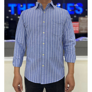  #The Blues - Áo Somi Nam Tay Dài Sale MS120 Sọc dọc #BLUE EXCHANGE#. 