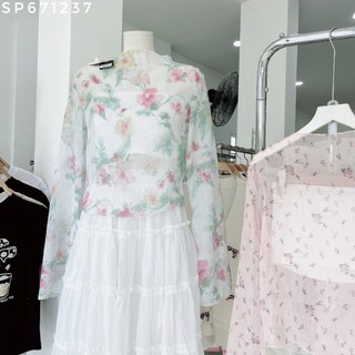Set áo voan hoa tay loe 483 #671237