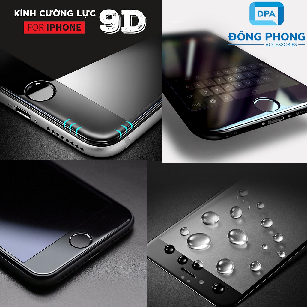 Miếng Dán Cường Lực iPhone 9D Full Màn Hình Cao Cấp