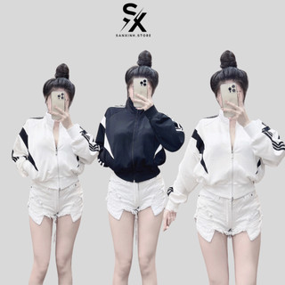 Áo khoác croptop umi poly cao cấp chất umi thoáng mát chống nắng chống gió chính hãng SXCRT01