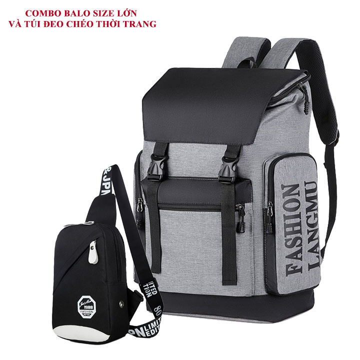 Combo Balo Thời Trang Size Lớn Và Túi Đeo Chéo Thời Trang HARAS HR294083