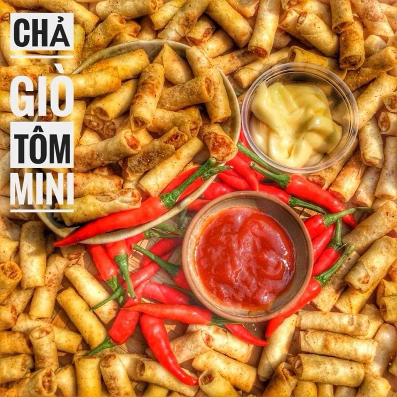 500g CHẢ GIÒ TÔM MINI CUỘN TÔM