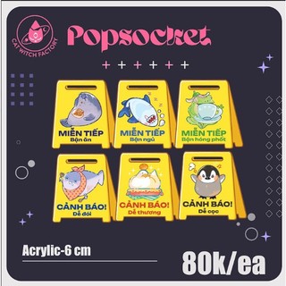 [Cat Witch Factory] PopsocketTim/ Caution (inbox chọn mẫu)