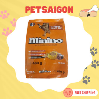 [THỨC ĂN CHO MÈO] THỨC ĂN MININO CHO MÈO VỊ CÁ NGỪ - GÓI 480G