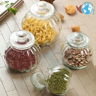 Hũ thủy tinh bí ngô nắp thủy tinh 750ml - 2.8l