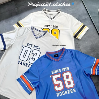 Áo bóng chày, áo jersey form rộng, chất vải dày, thoáng mát, hình in không bong tróc, giặt sấy được