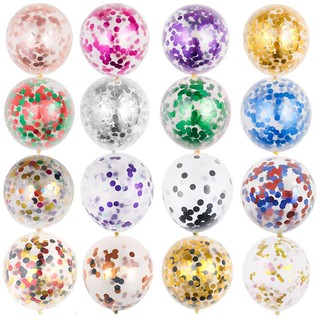 Bóng bay trong suốt ,bóng sequin kim tuyến 12inch trang trí sinh nhật sự kiện tiệc cưới