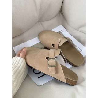 Dép sục đế trấu Birken, da lộn phong cách Vintage dành cho Nữ 2024, Giày lười, Giày Slipon, Giày sục