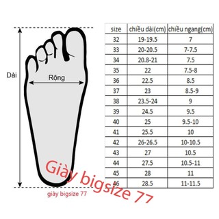 Sandal 5cm bigsize size 32 đến 45